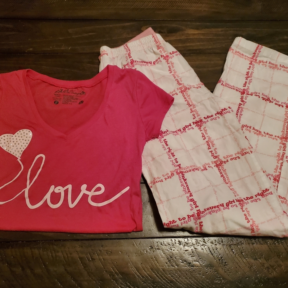 Victoria's secret cotton pj's with top